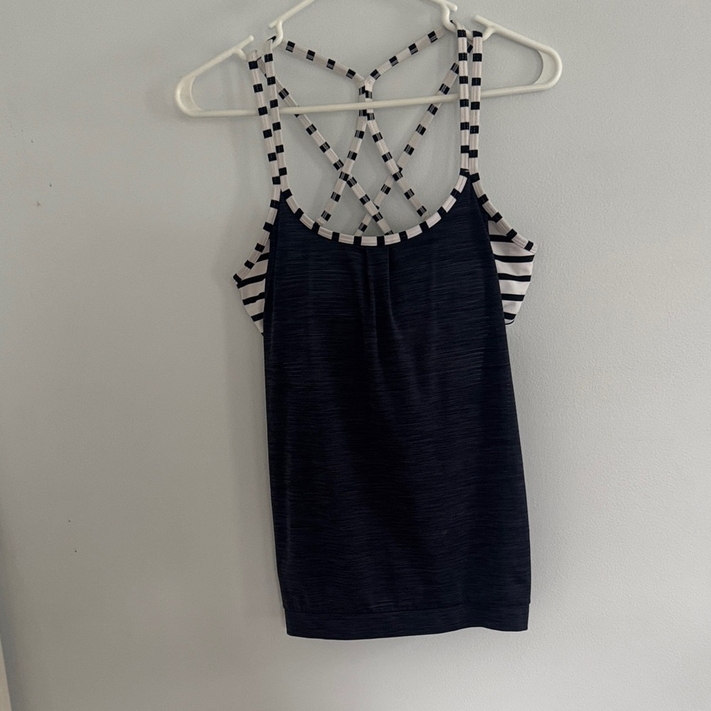 Athleta Striped Black and White Women's Top